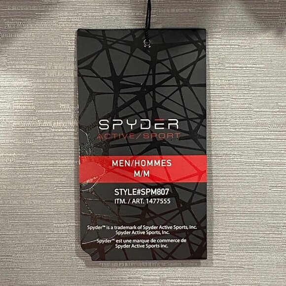 SPYDER 1/4 Zip Shirt Mens Medium Blue Base Layer Quick Dry Pullover Activewear - Picture 7 of 14